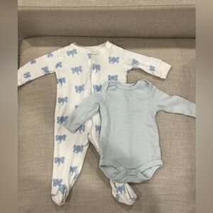 Sammy + Nat and Starting Out Baby Boy 2-Pack Bundle | White & Blue | 3M